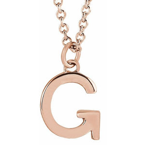 14K Gold Initial Necklace