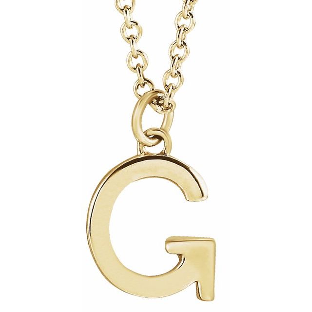 14K Gold Initial Necklace