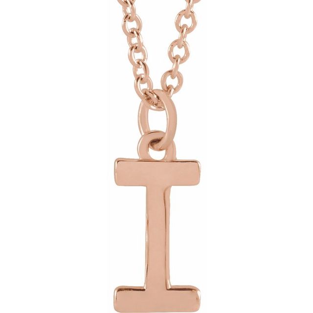 14K Gold Initial Necklace