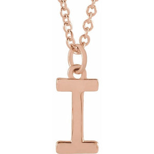 14K Gold Initial Necklace