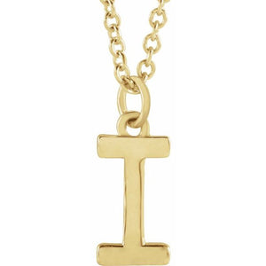 14K Gold Initial Necklace