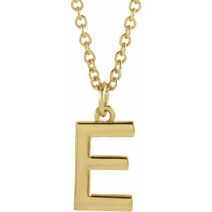 14K Gold Initial Necklace