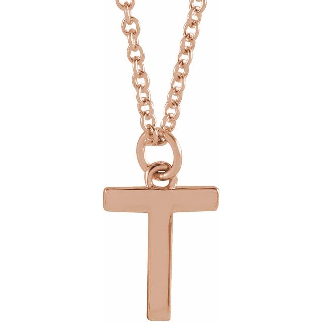 14K Gold Initial Necklace