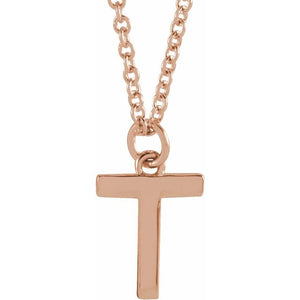 14K Gold Initial Necklace
