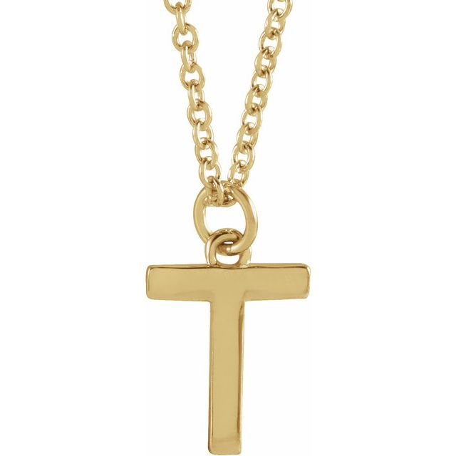 14K Gold Initial Necklace