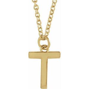 14K Gold Initial Necklace
