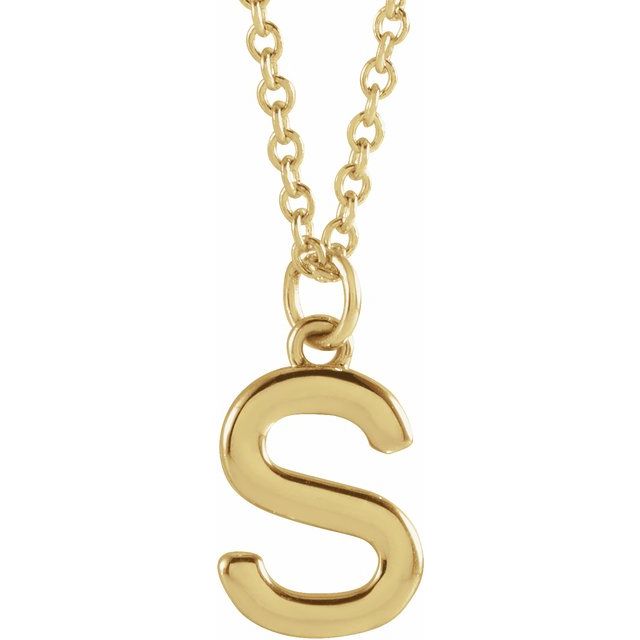 14K Gold Initial Necklace