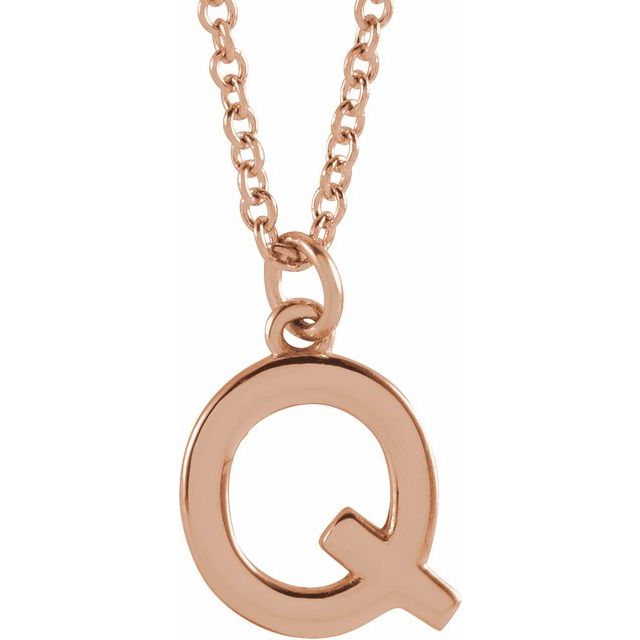 14K Gold Initial Necklace