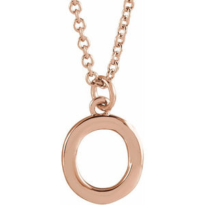 14K Gold Initial Necklace