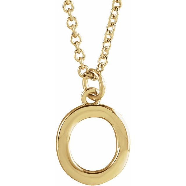 14K Gold Initial Necklace