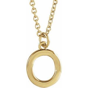 14K Gold Initial Necklace