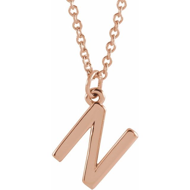 14K Gold Initial Necklace
