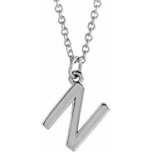 14K Gold Initial Necklace