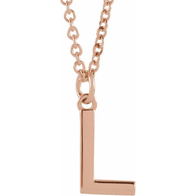 14K Gold Initial Necklace