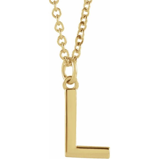 14K Gold Initial Necklace