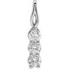 14K Yellow 3/4 CTW Natural Diamond Three-Stone Pendant