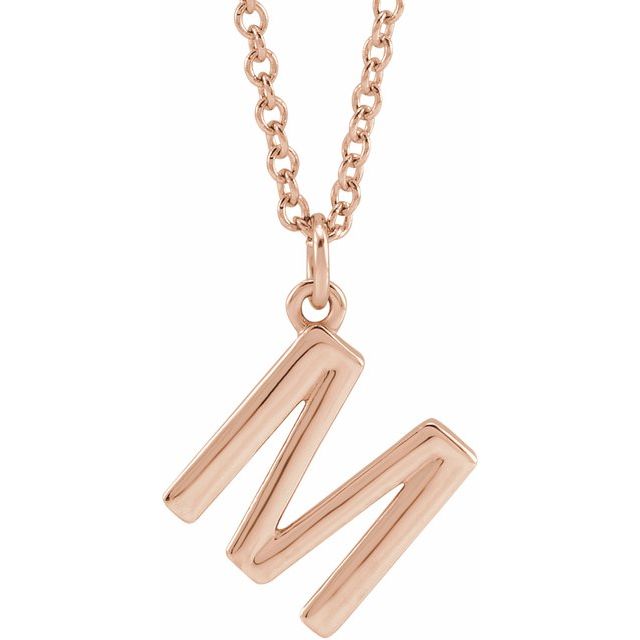 14K Gold Initial Necklace