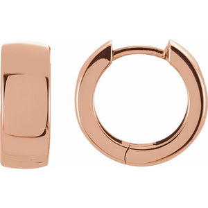 14K Gold Hinged Hoop Earrings