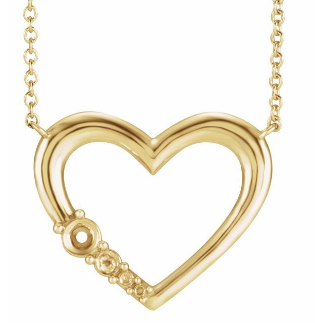 14K Gold Family Necklace Mounting - Options Available