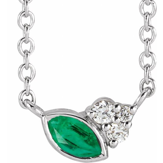14K Gold Alexandrite and Diamond Necklace - Options Available