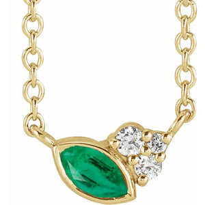 14K Gold Alexandrite and Diamond Necklace - Options Available