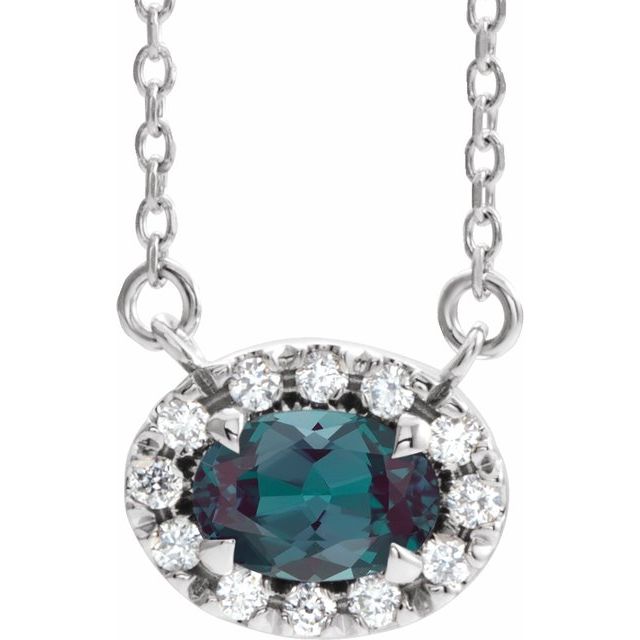 14K Gold Alexandrite And Diamond Necklace - Options Available