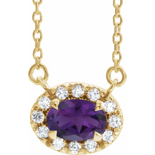 14K Gold Alexandrite And Diamond Necklace - Options Available