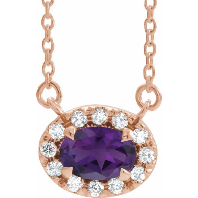 14K Gold Alexandrite And Diamond Necklace - Options Available