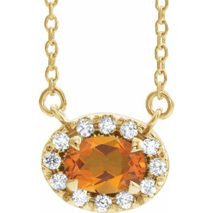 14K Gold Alexandrite And Diamond Necklace - Options Available