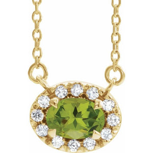 14K Gold Alexandrite And Diamond Necklace - Options Available