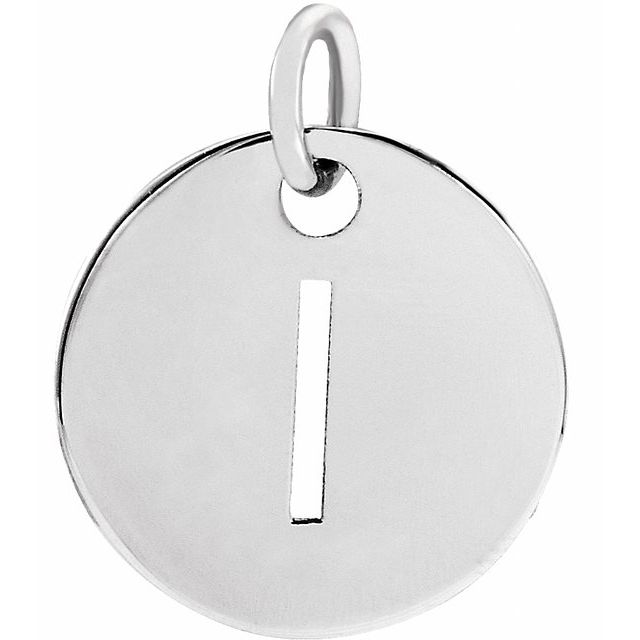 Initial Disc Pendant in 14K Gold Featuring Selectable Initials