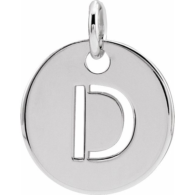 Initial Disc Pendant in 14K Gold Featuring Selectable Initials