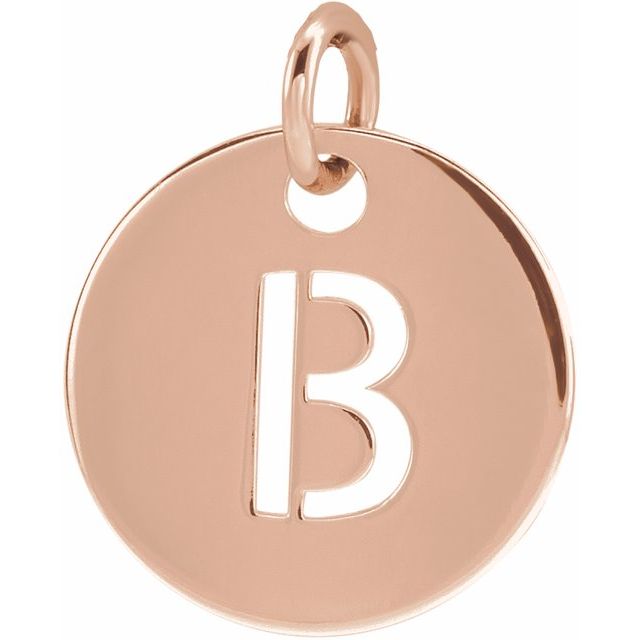 Initial Disc Pendant in 14K Gold Featuring Selectable Initials