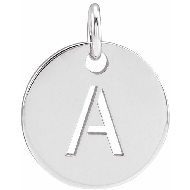 14K Gold Initial Disc Necklace