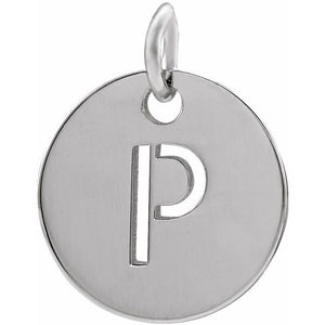 Initial Disc Pendant in 14K Gold Featuring Selectable Initials
