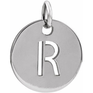 Initial Disc Pendant in 14K Gold Featuring Selectable Initials