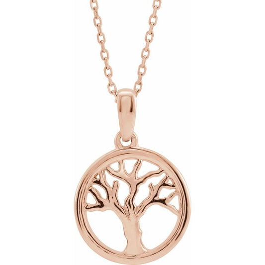 Tree Of Life Pendant Necklace in 14K Gold