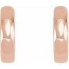 Elegant 14K Rose Gold 14 mm Hoop Earrings