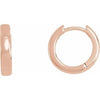 Elegant 14K Rose Gold 14 mm Hoop Earrings