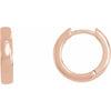 Elegant 14K Rose Gold 14 mm Hoop Earrings