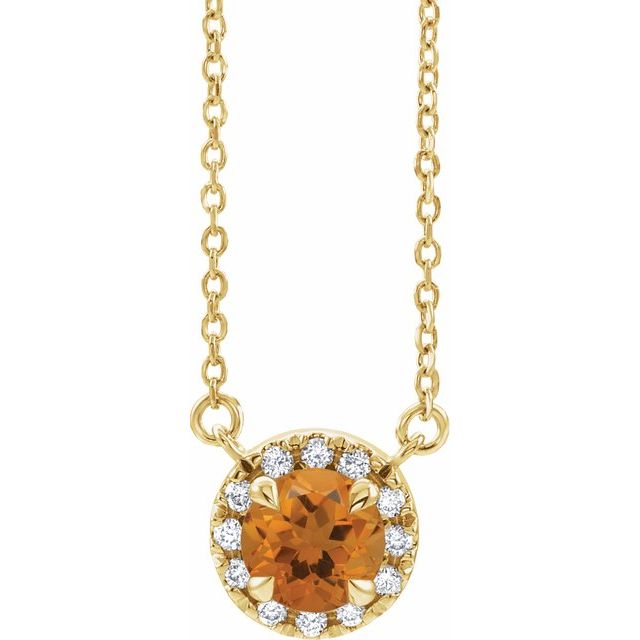 14K Gold Alexandrite And Diamond Necklace