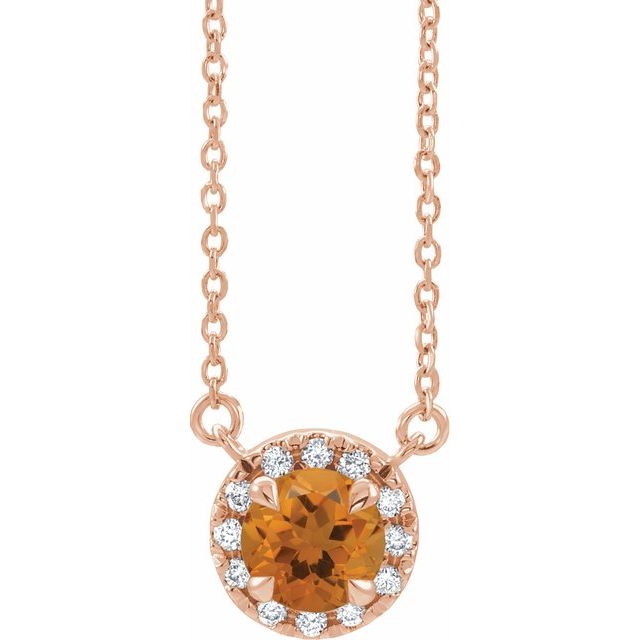 14K Gold Alexandrite And Diamond Necklace
