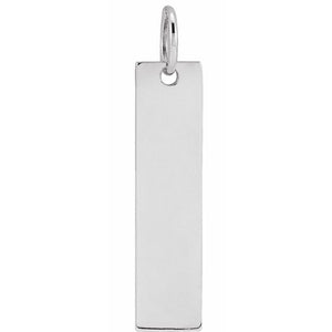 14K Gold Bar Pendant - Options Available