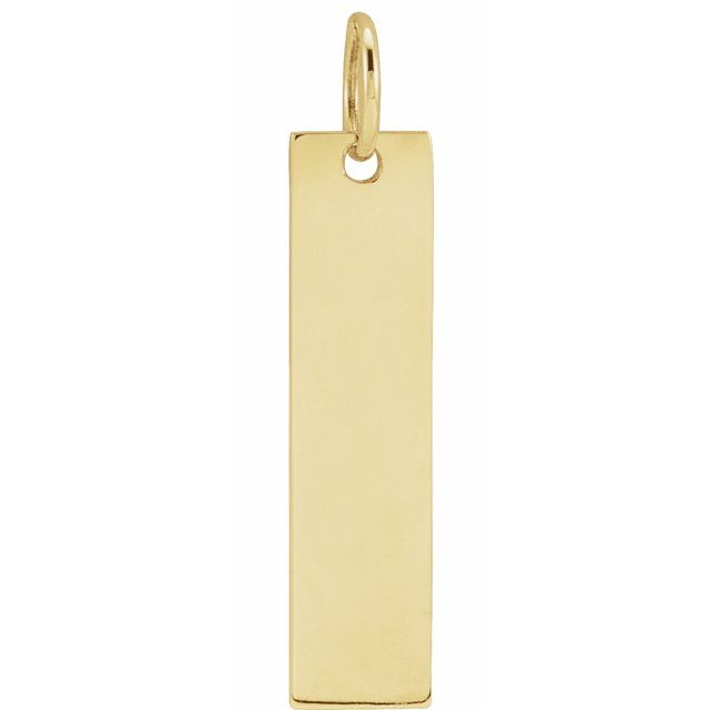 14K Gold Bar Pendant - Options Available