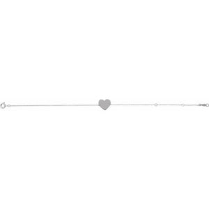 14K Gold Engravable Heart-Shaped Bracelet