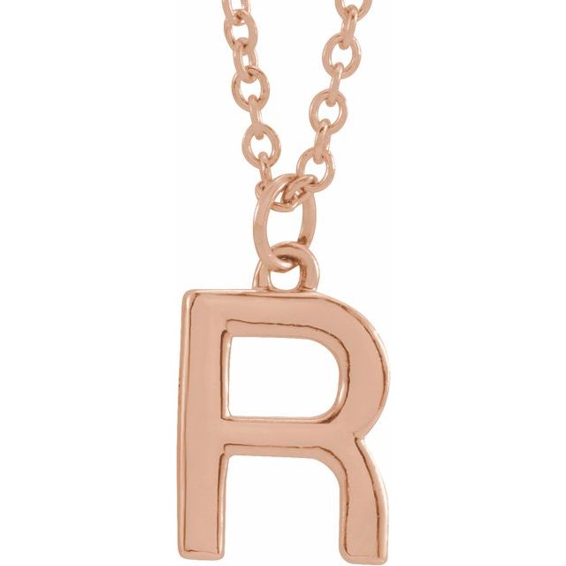 14K Gold Initial Necklace