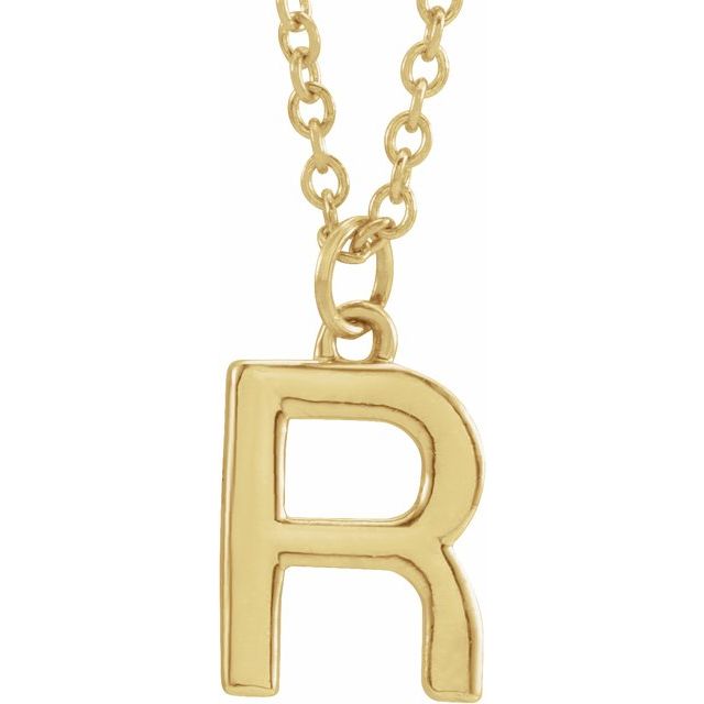 14K Gold Initial Necklace