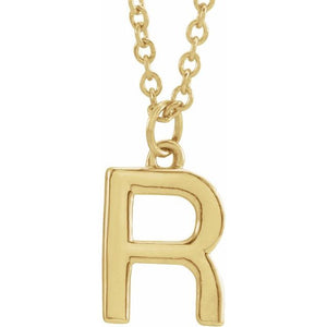 14K Gold Initial Necklace