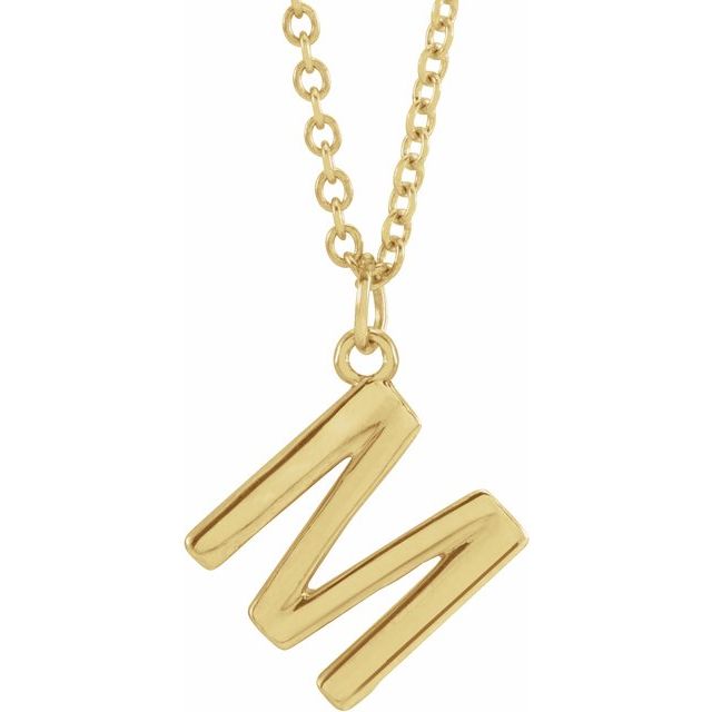 14K Gold Initial Necklace
