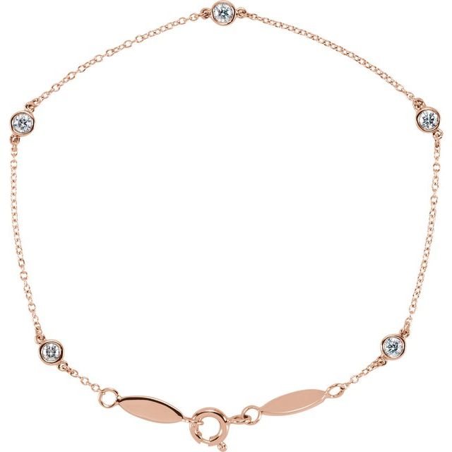 14K Gold Station Bracelet - Options Available